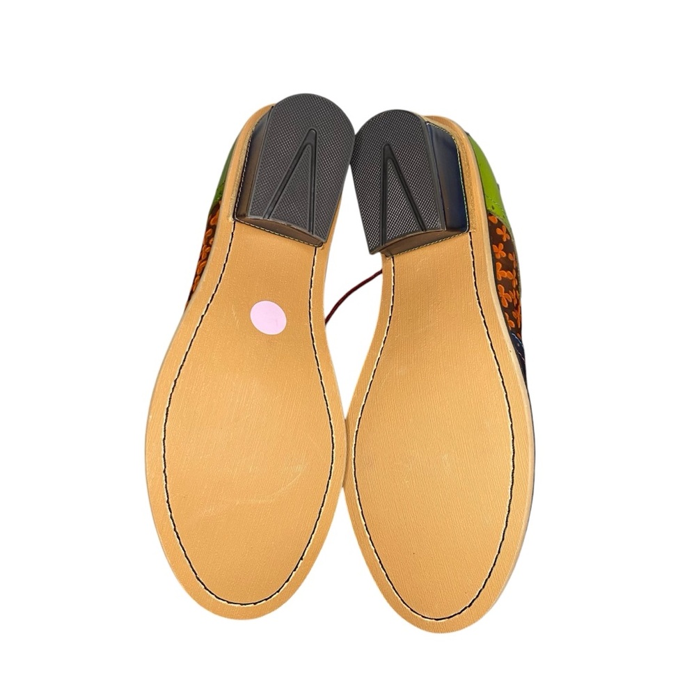 Socofy Colorful Fun Oxfords with Block Heel - New - Picture 5 of 8